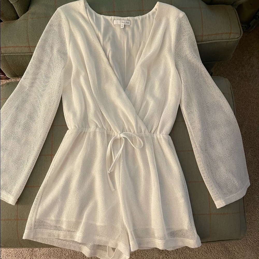 Boutique romper in white
